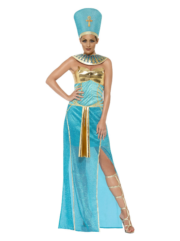 Goddess Nefertiti Costume, Blue