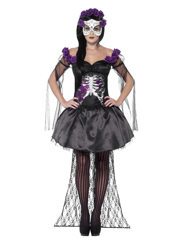 Day of the Dead Senorita Costume, Black