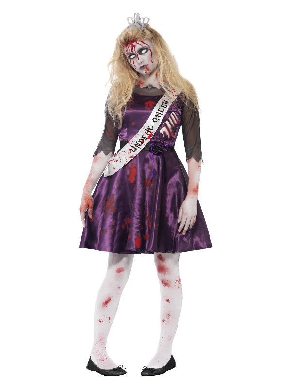 Zombie Prom Queen Costume, Purple