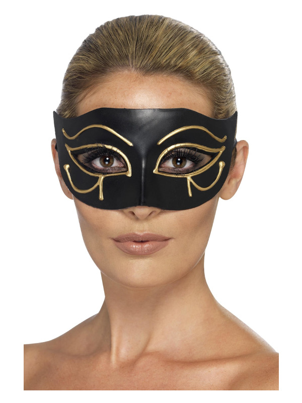 Egyptian Eye of Horus Eyemask, Black & Gold