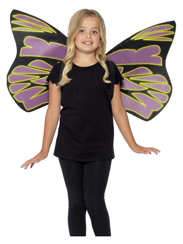 Glow In The Dark Flutter Wings, Black