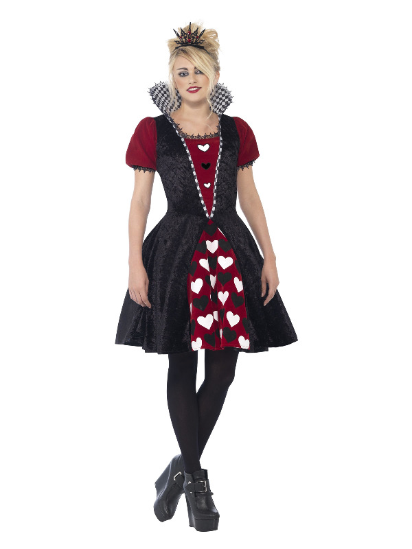 Deluxe Dark Red Queen Costume, Black