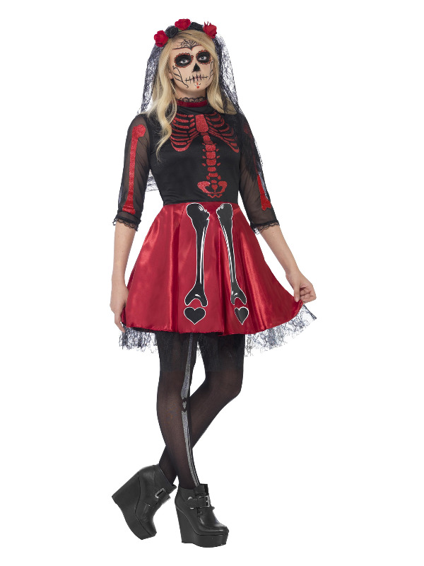 Day Of The Dead Diva Costume, Black