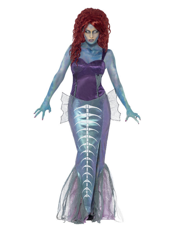 Zombie Mermaid Costume, Purple
