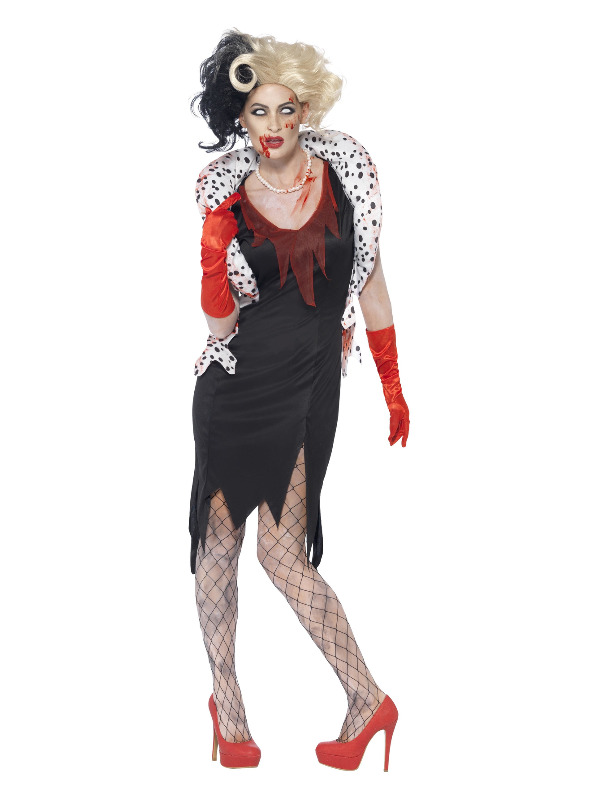 Zombie Evil Madame Costume, Black