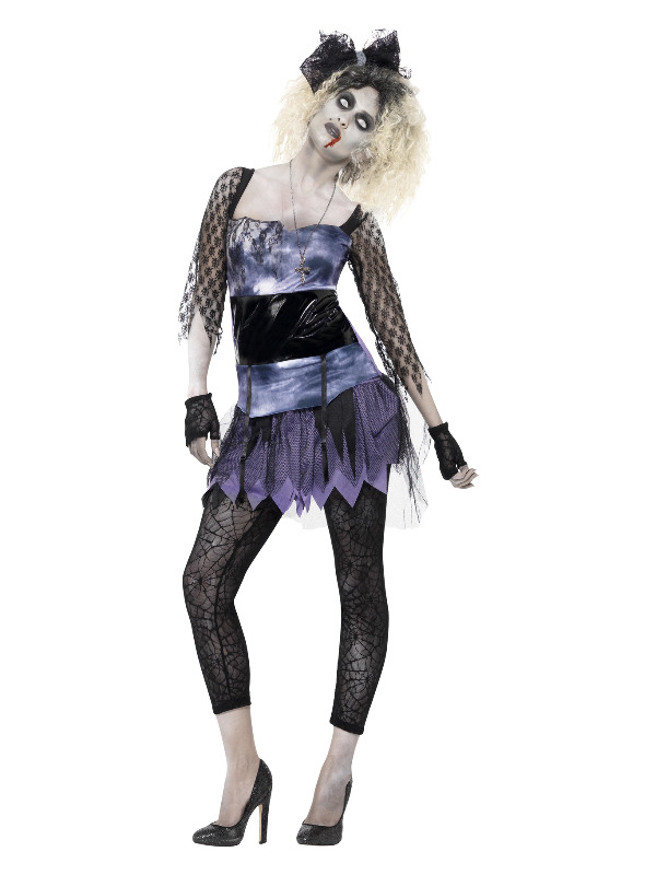 Zombie 80s Wild Child Costume, Black