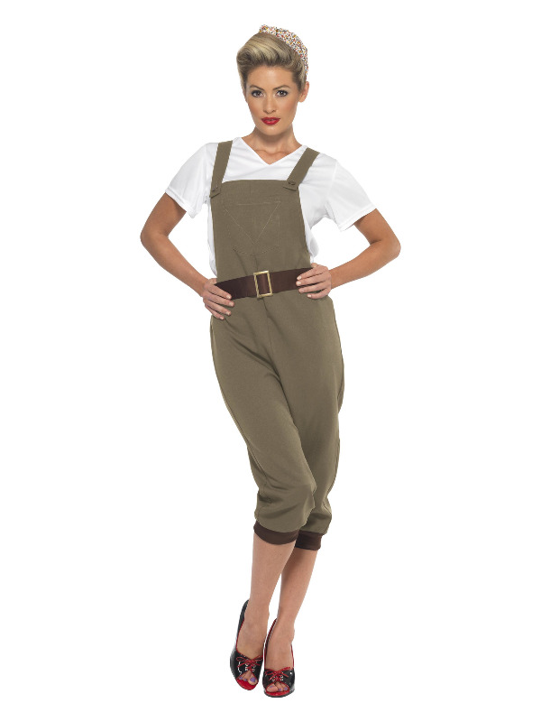 WW2 Land Girl Costume, Khaki