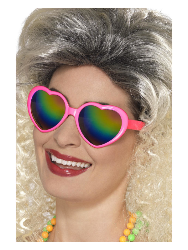 Heart Specs, Pink, with Rainbow Lenses