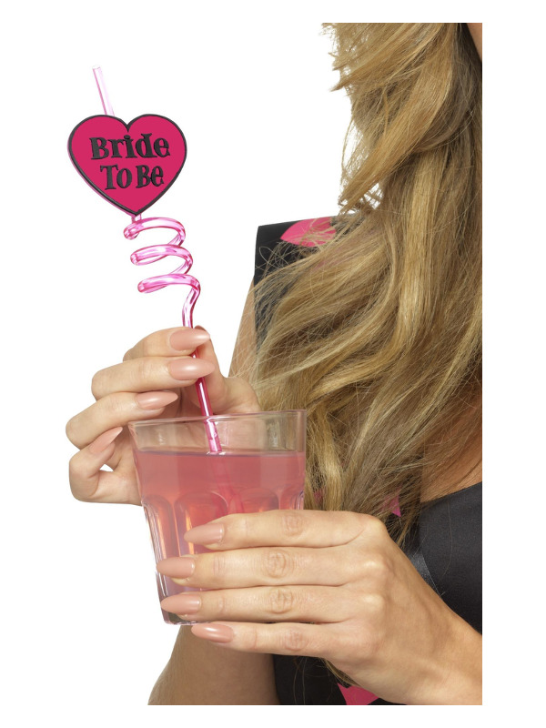 Bride to Be Drinking Straw, Pink