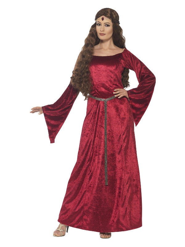 Medieval Maid Costume, Red