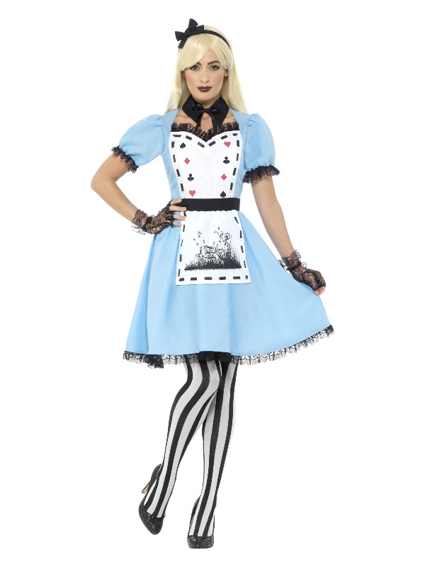 Deluxe Dark Tea Party Costume, with Dress, Blue