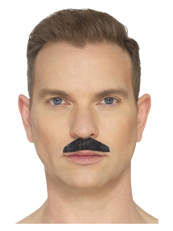 The Chevron Moustache, Black, Hand Knotted