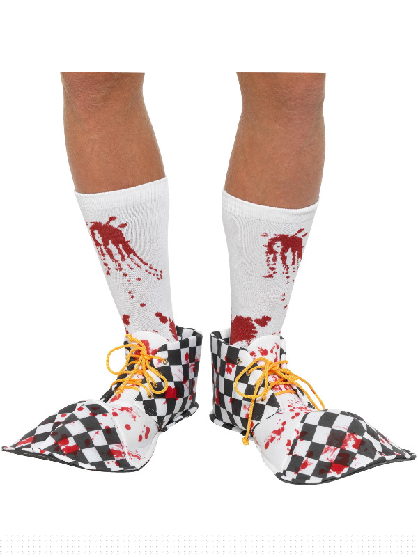 Bloody Clown Shoe Covers, Black & White