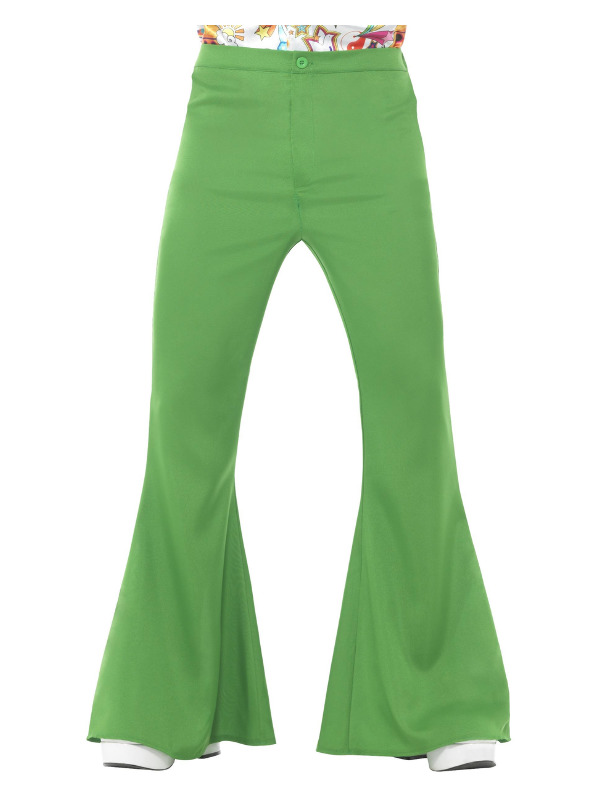 Flared Trousers, Mens, Green