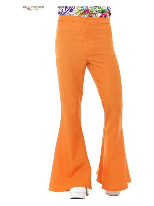 Flared Trousers, Mens, Orange