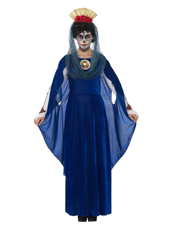 Day of the Dead Sacred Mary Costume, Blue