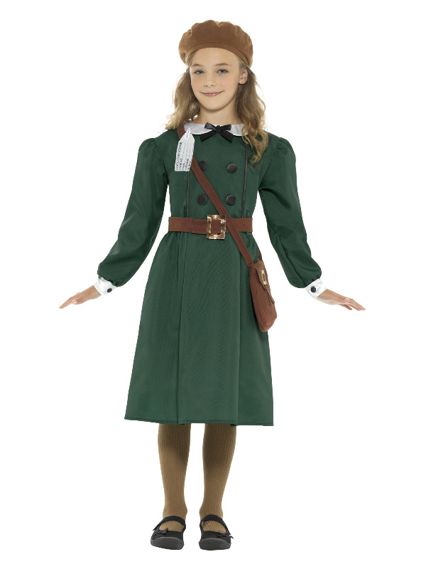 WW2 Evacuee Girl Costume, Green