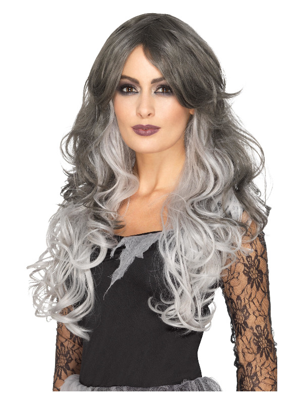 Deluxe Gothic Bride Wig, Grey, Heat Resistant/Styleable