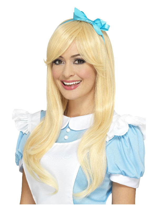 Deluxe Alice Wig, Blonde, Heat Resistant / Styleable, with Headband