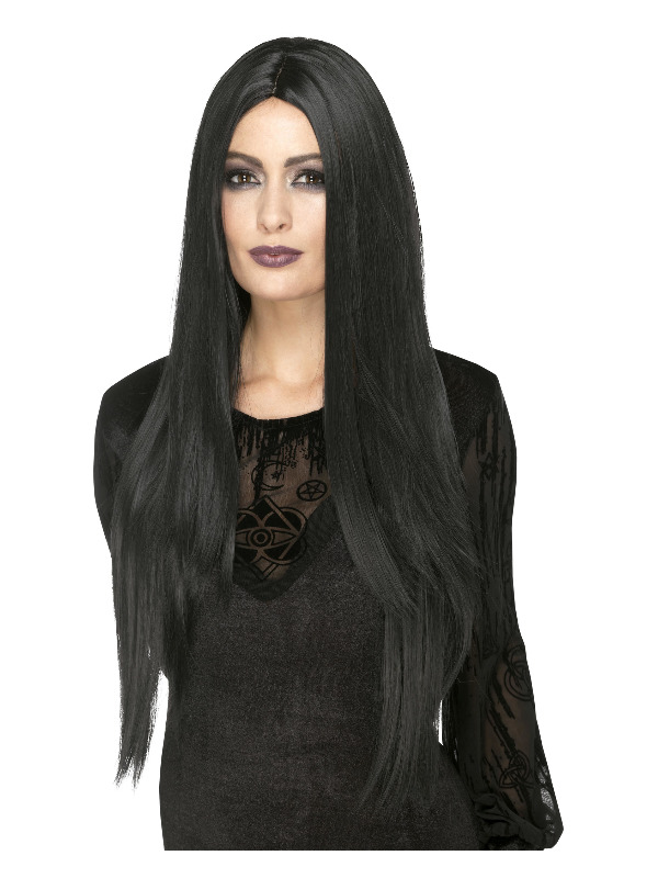 Deluxe Witch Wig, Black, Extra Long, 75cm/30in, Heat Resistant/Styleable