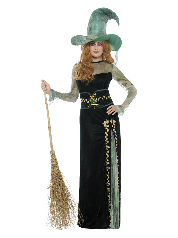 Deluxe Emerald Witch Costume, Green