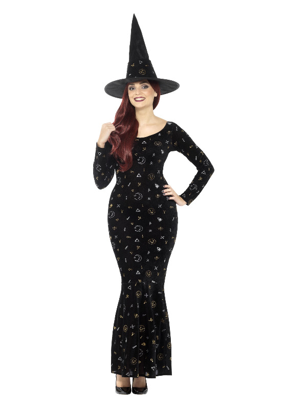 Deluxe Black Magic Ouija Witch Costume, Black