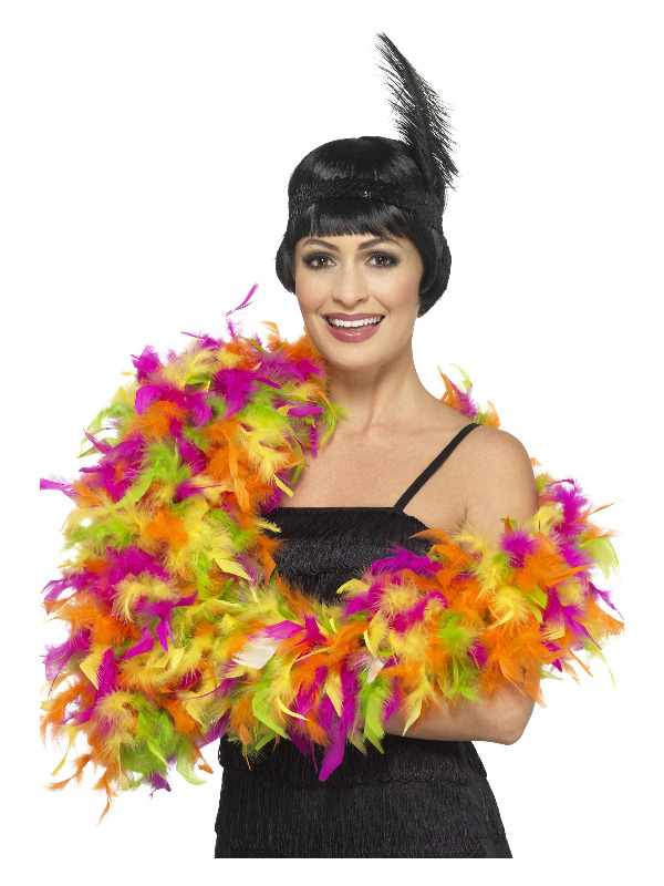 Deluxe Boa, Mixed Neon, Multi-Coloured, 180cm, 80g
