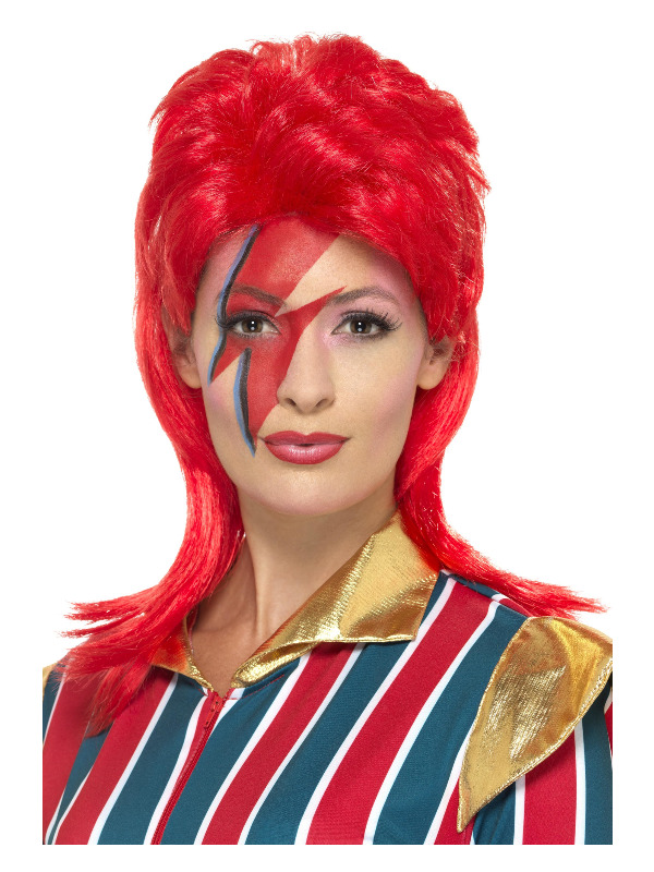 Space Superstar Wig, Red
