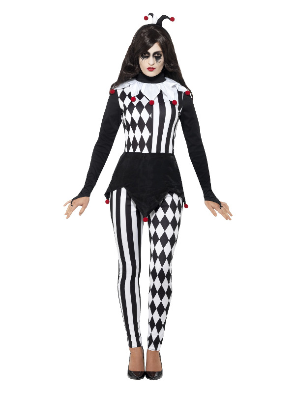 Female Jester Costume, Black