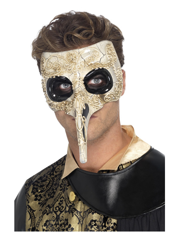 Venetian Plague Doctor Mask, Beige