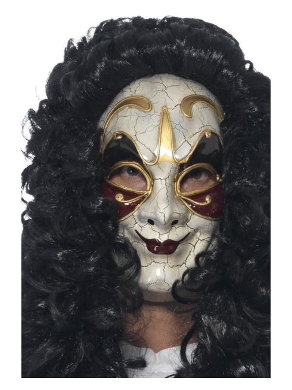 Venetian Masked Highwayman Mask, Beige