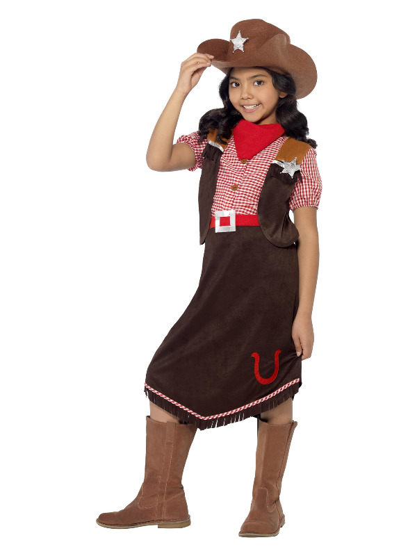 Deluxe Cowgirl Costume, Brown