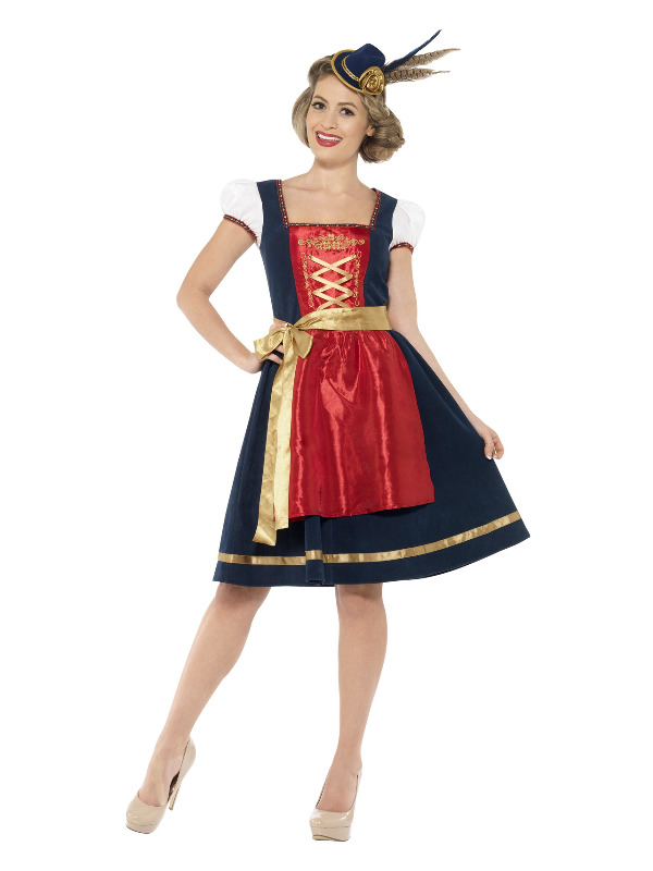 Deluxe Traditional Claudia Bavarian Costume, Red