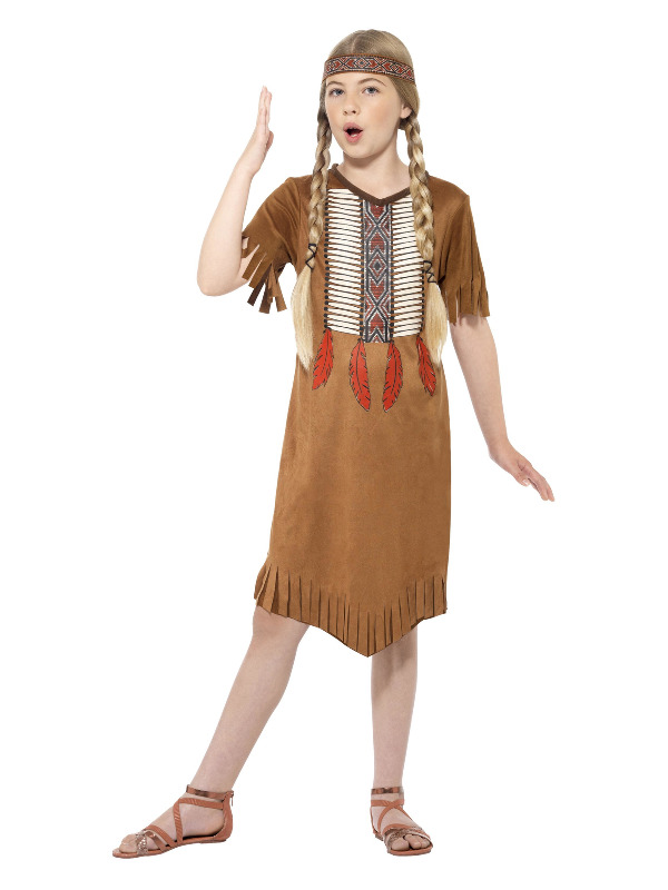 Native American Inspired Girl Costume, Brown