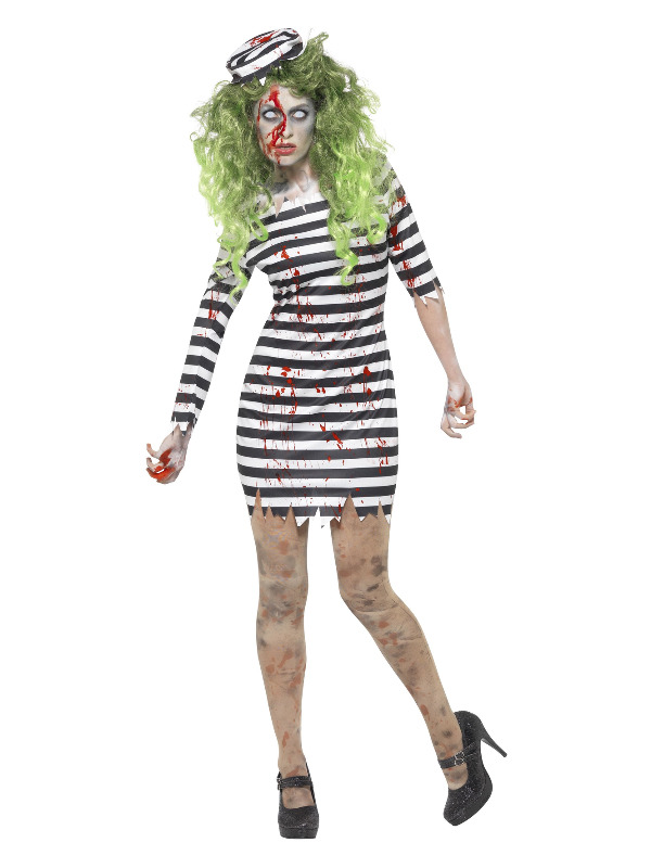 Zombie Jail Bird Costume, Black