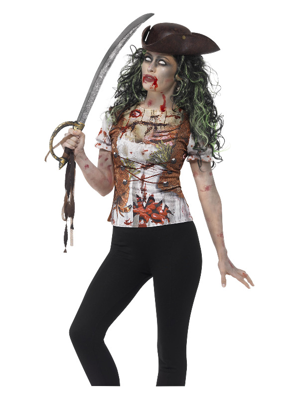 Zombie Pirate Wench T-Shirt, Green