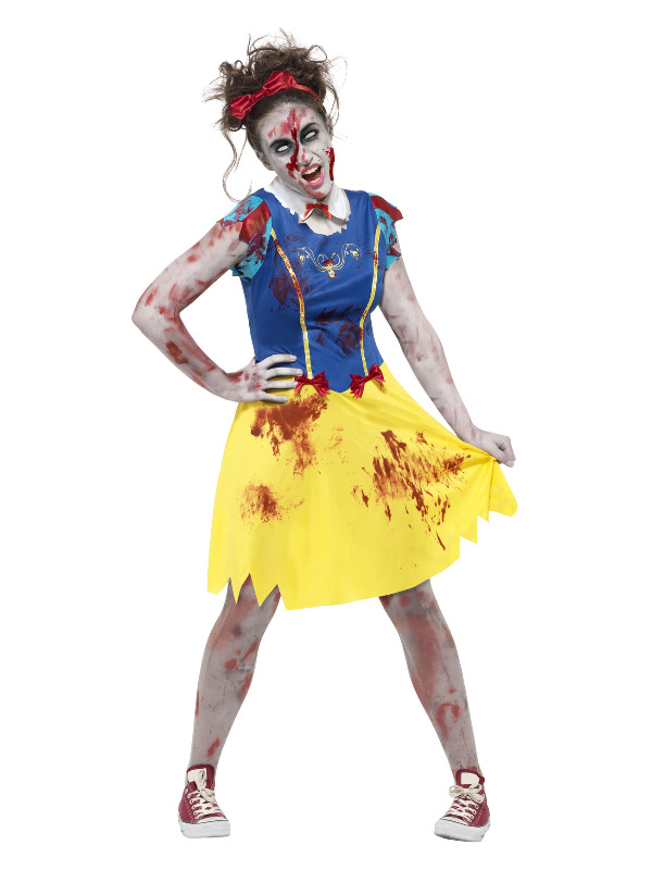 Zombie Miss Snow Costume, Multi-Coloured