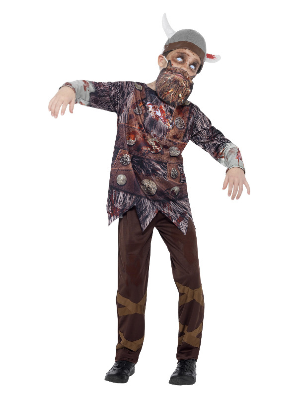 Deluxe Zombie Viking Costume, Brown