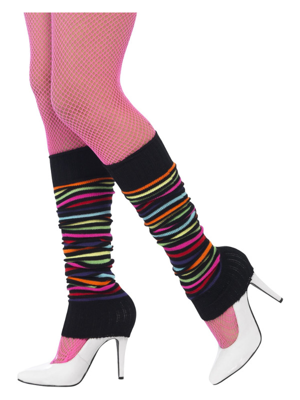 Legwarmers, Neon, with Black Stripe