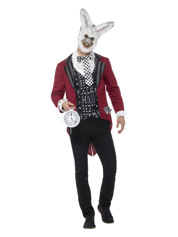 Deluxe White Rabbit Costume, Red