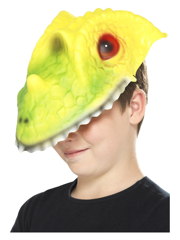 Crocodile Head Mask, Green & Yellow, EVA