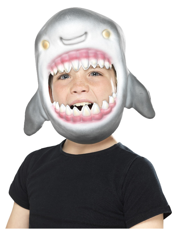 Shark Full Head Mask, Grey, EVA