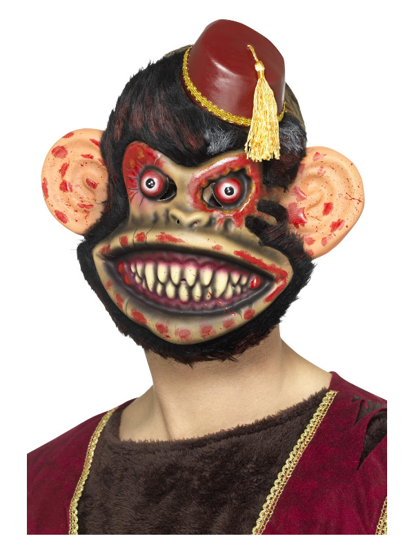 Zombie Toy Monkey Mask, Brown, EVA, with Fur