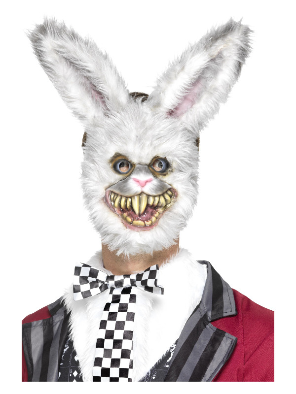 White Rabbit Mask, White, EVA, with Fur