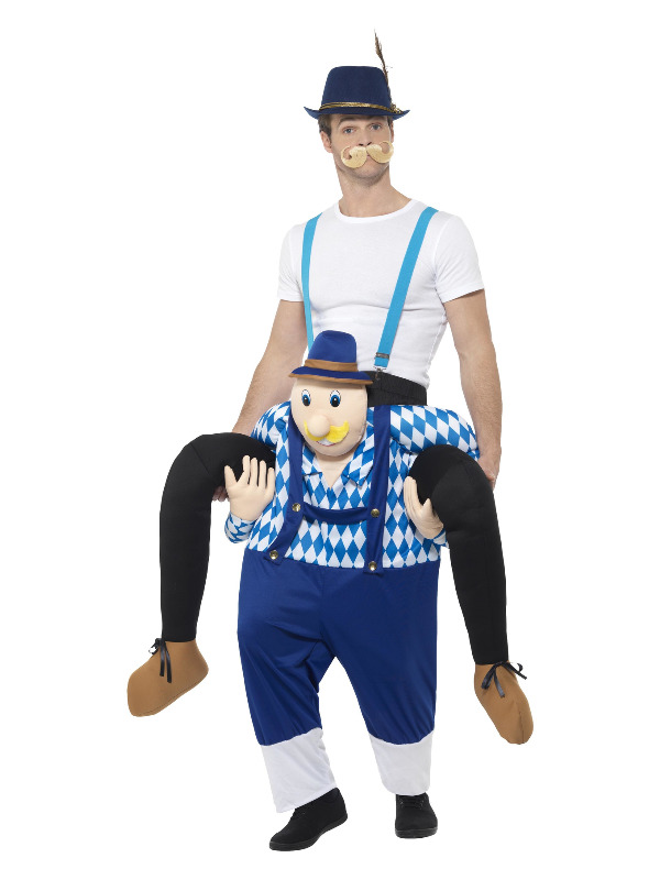 Piggyback Bavarian Costume, Blue, One Piece Suit with Mock Legs