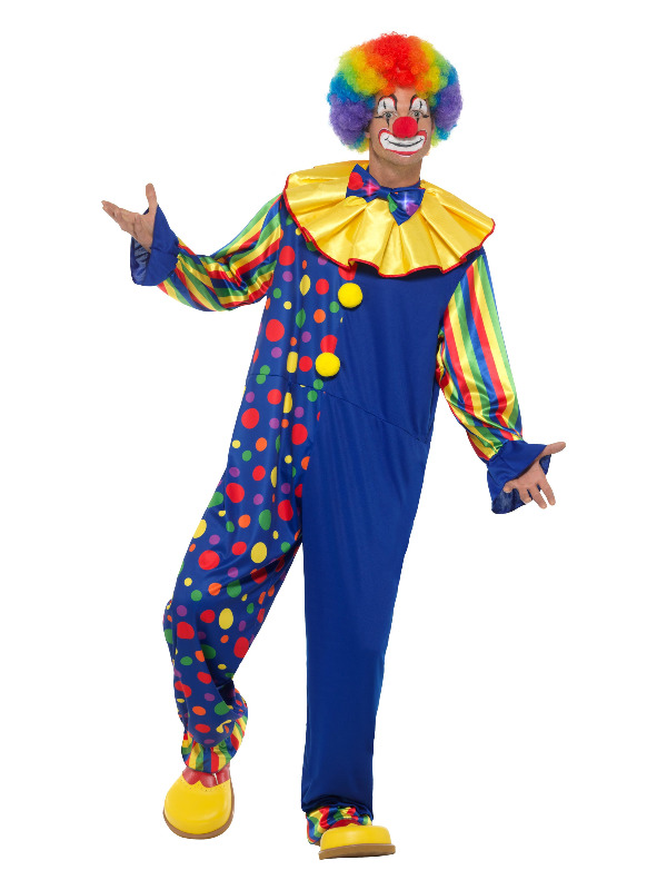 Deluxe Clown Costume, Multi-Coloured