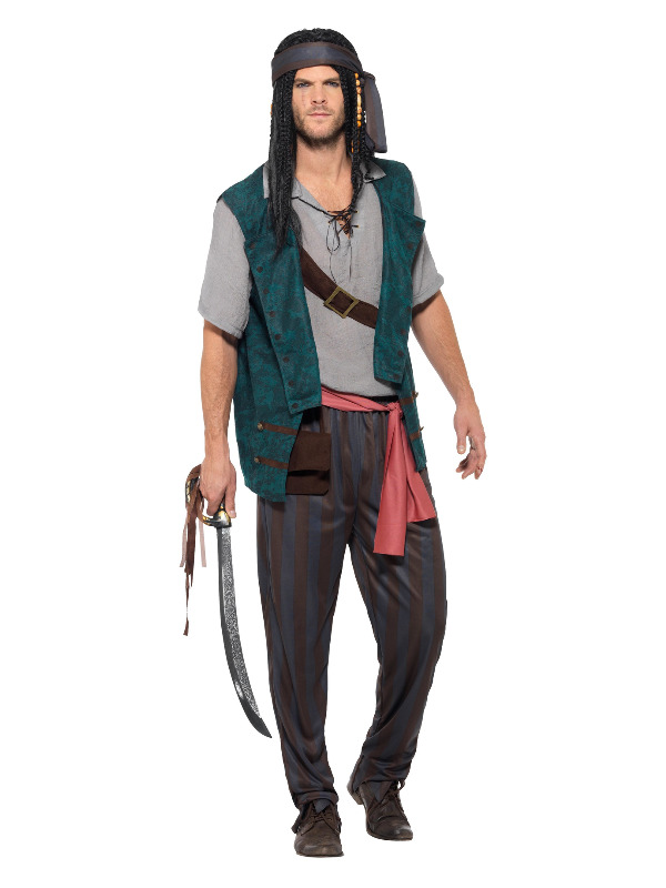 Pirate Deckhand Costume, Green