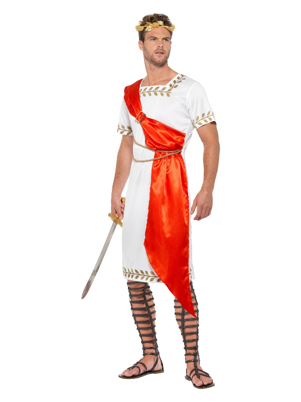 Roman Senator Costume, White & Red