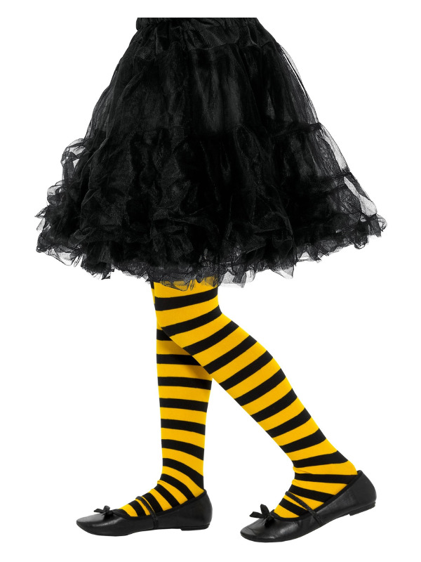 Bee Stripe Tights, Childs, Yellow & Black