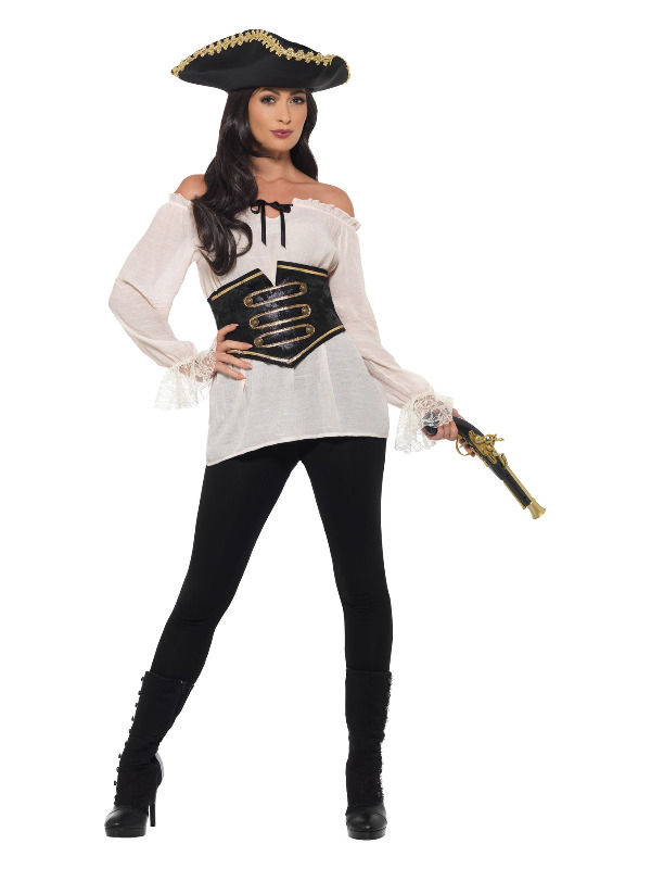 Deluxe Pirate Shirt, Ladies, Ivory